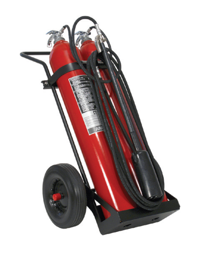 Ansul D-Model 100 lb CO2 Wheeled Extinguisher