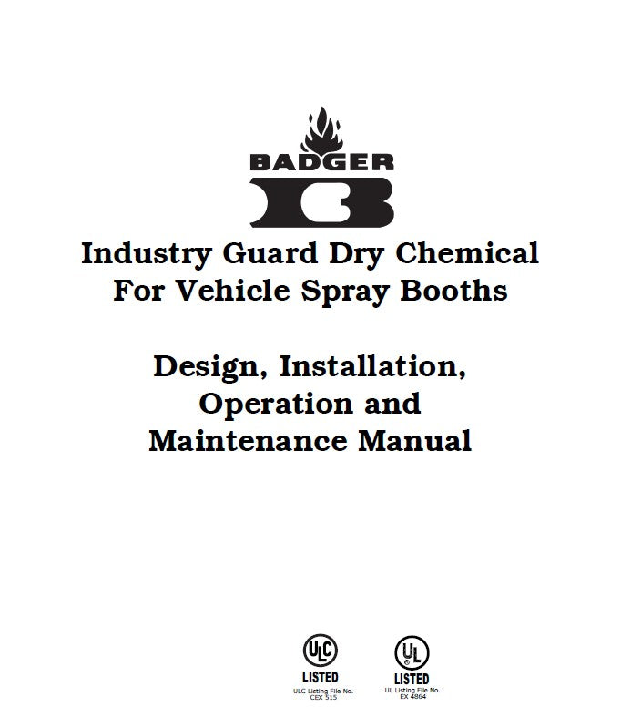Badger Industry Guard Manual for Vehicle Spray Booths (PDF)