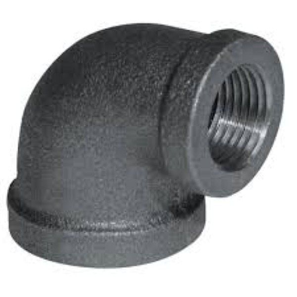 1/2" x 3/8" Reducing 90 Degree Elbow, Black