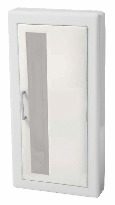 Ambassador Semi-Recessed Cabinet, White Steel, V10 Door Style