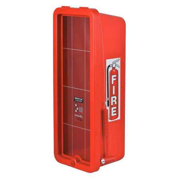 Cato Chief Plastic Fire Extinguisher Cabinet, 20 lb, Red, Hammer
