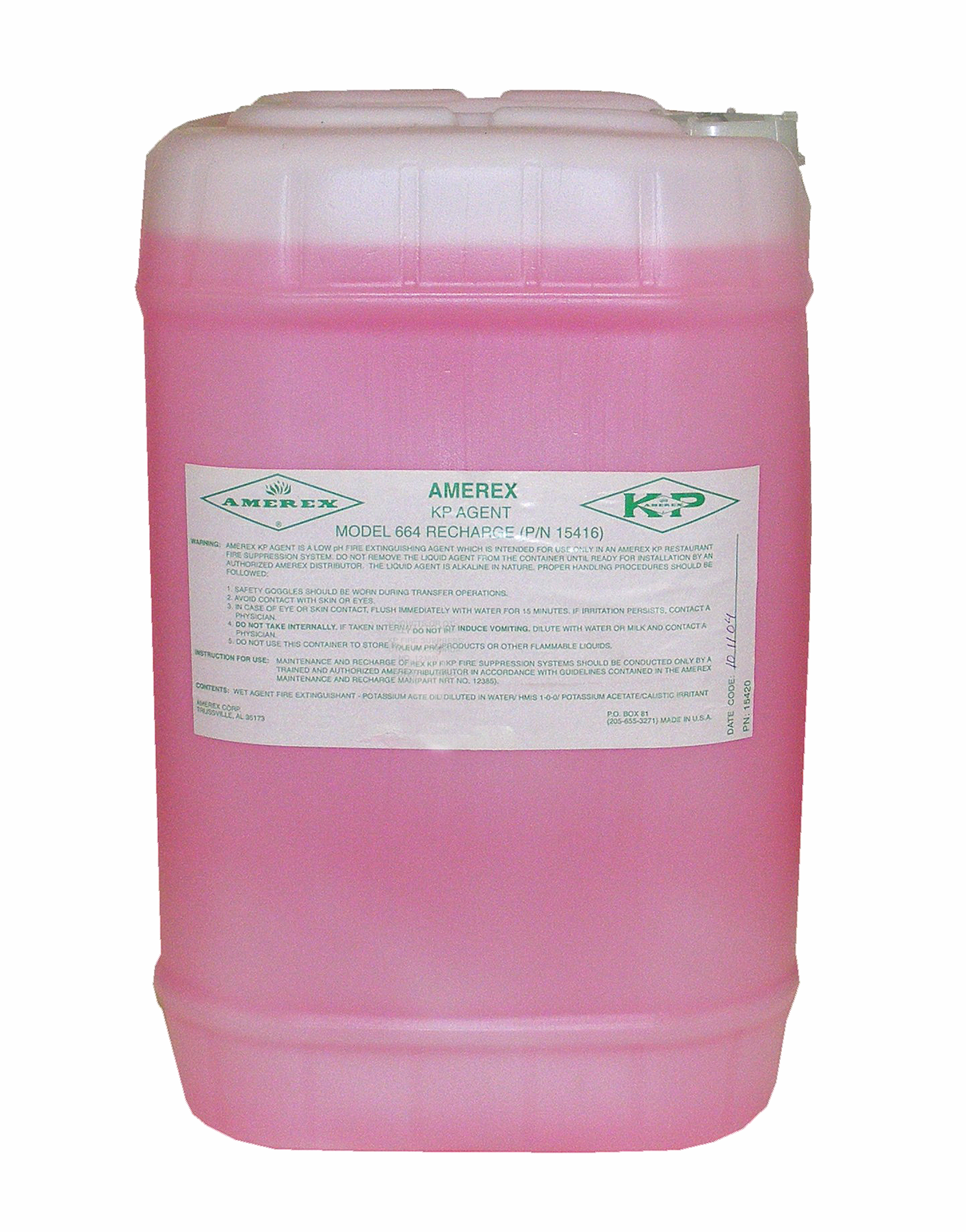 Amerex KP Wet Chemical Recharge Agent, KP600
