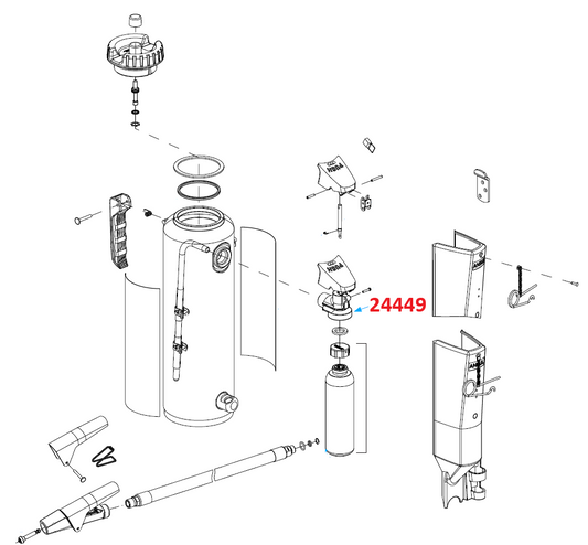 Red Line Catridge Receiver Assembly, CR, LT (RH) (for 10, 20, 30 E & G)