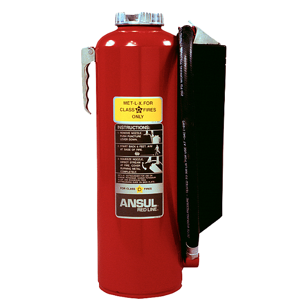 Ansul Red Line 30 lb MET-L-X Fire Extinguisher with Wall Hook, Model MX-I-30-G
