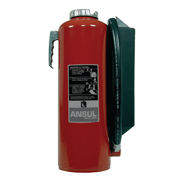 Ansul Red Line 30 lb LITH-X Fire Extinguisher with Wall Hook, Model LX-I-30-G