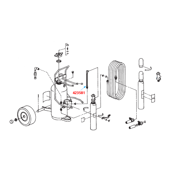 Ansul Nitrogen Hose for Model 150-D Wheeled Unit
