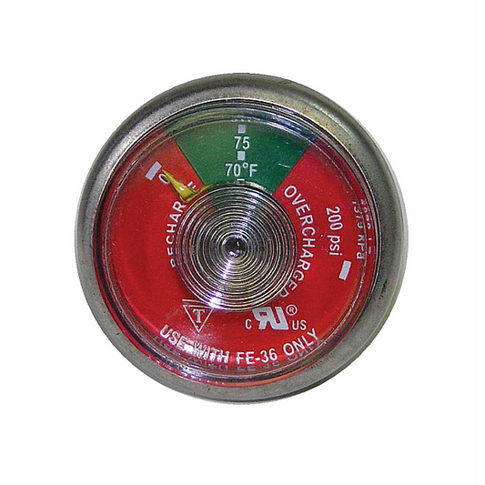 Ansul Gauge for Cleanguard Extinguishers, 75 psi, for Models FE09, FE13, FE13NM