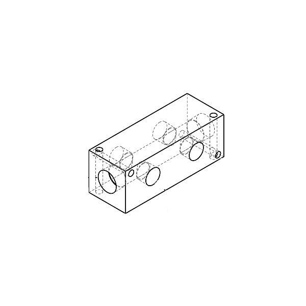 Ansul LVS Distribution Manifold Block, 2 X 2
