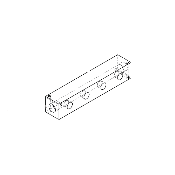 Ansul LVS Distribution Manifold Block, 4 X 1