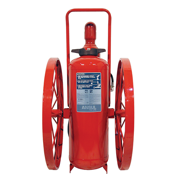 Ansul C-Model 150 lb Purple-K Wheeled Extinguisher, Model RL-PK-150-C, 125 lb Purple-K agent capacity, 320-B:C rating