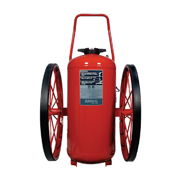 Ansul D-Model 350 lb ABC Wheeled Extinguisher, Model RL-A-350-D, 300 lb ABC agent capacity, 40-A:320-B:C rating