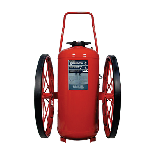 Ansul D-Model 350 lb ABC Wheeled Extinguisher, Model RL-A-350-D, 300 lb ABC agent capacity, 40-A:320-B:C rating