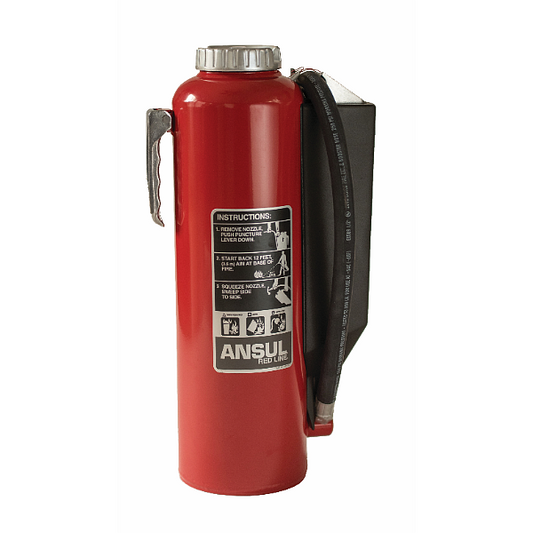 Ansul Red Line 20 lb ABC High Flow Fire Extinguisher with Wall Hook, Model CR-HF-I-A-20-G, 1-A:20-B:C rating