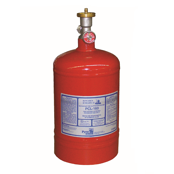 Pyro-Chem Kitchen Knight II PCL-160 Agent Cylinder Assembly, 1.6 Gallon