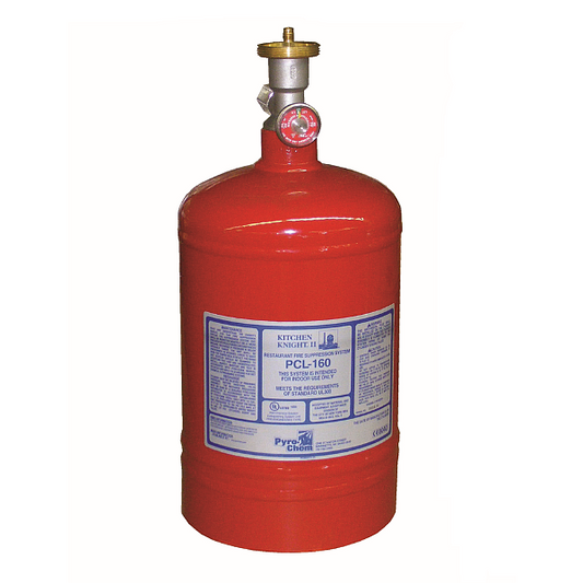 Pyro-Chem Kitchen Knight II PCL-160 Agent Cylinder Assembly, 1.6 Gallon