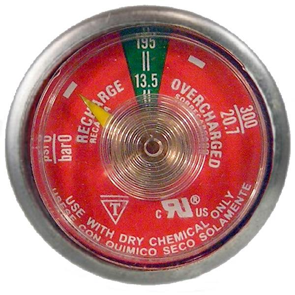 Ansul Gauge, 195 psi, Dry Chemical Units