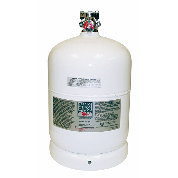 Range Guard 4 Gallon Short Cylinder/Valve Assembly