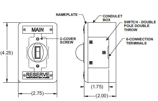 Industry Guard Main/Reserve Electric Transfer Switch