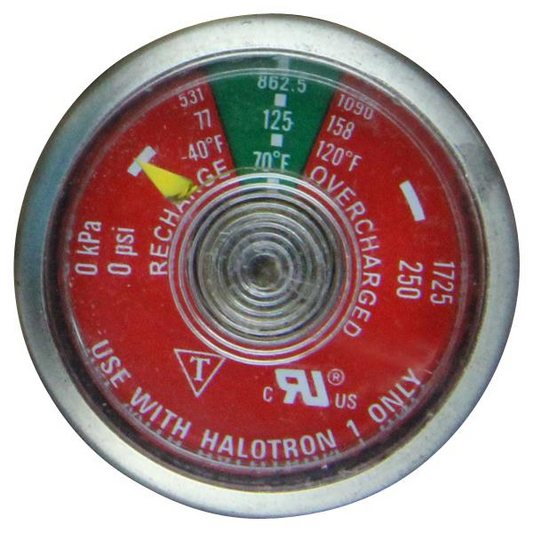 Buckeye Gauge, 125 psi, Halotron I