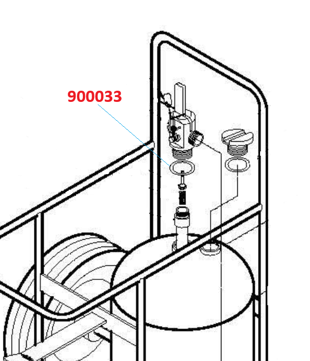 Buckeye Wheeled Unit Neck O-Ring, 150 lb Dry Chem, Stored Pressure