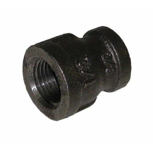 1/2" x 3/8" Reducing Coupling, Black