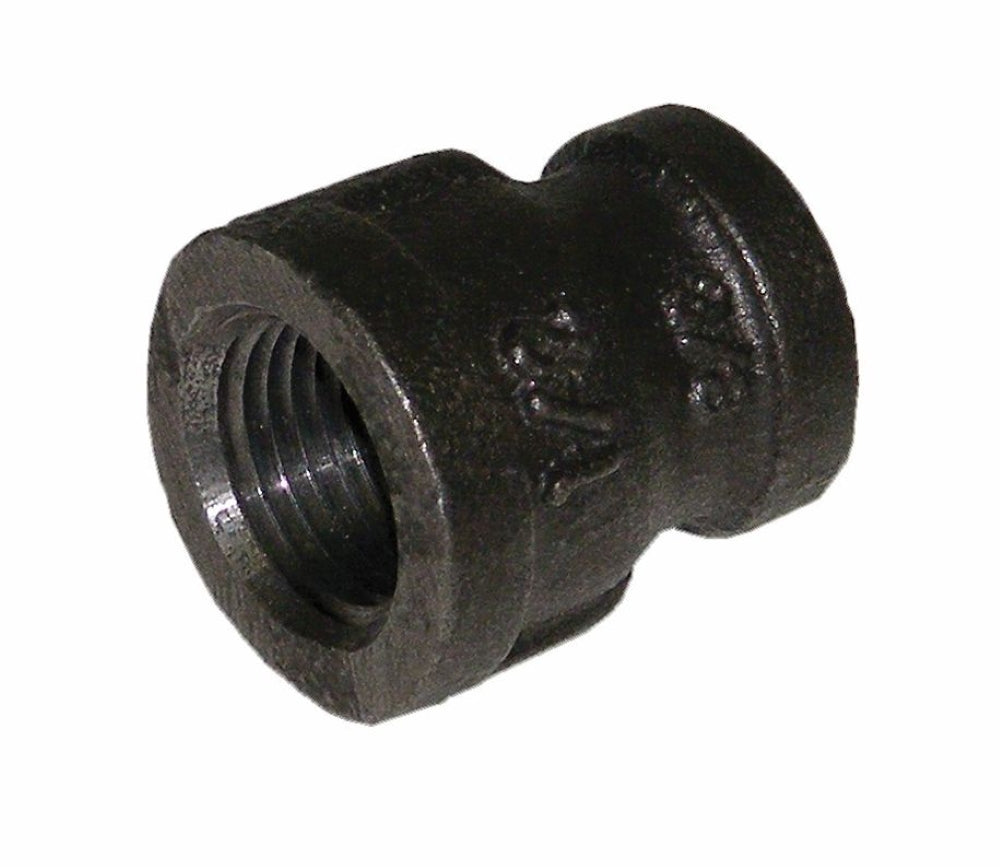 1/2" x 3/8" Reducing Coupling, Black