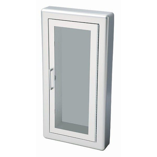 Academy Surface Mount Extinguisher Cabinet, Aluminum, Full Clear Acrylic Door Style