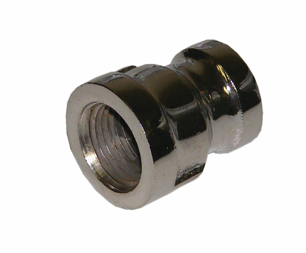 1/2" x 3/8" Reducing Coupling, Chrome
