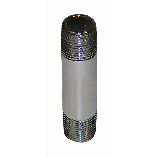 3/8" x 2" Pipe Nipple, Chrome