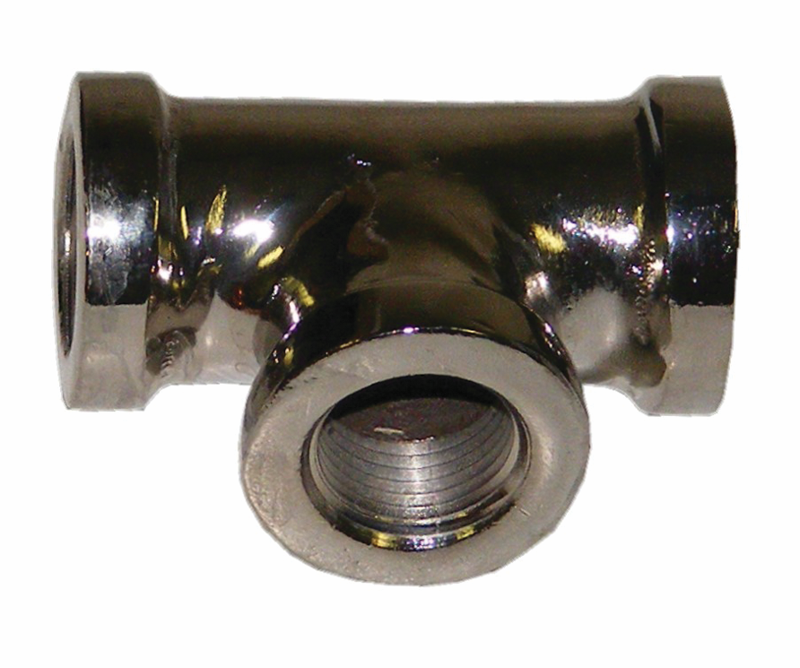 3/8" Tee, Chrome