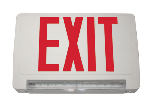 Emergency-Exit Combo Light, with Light Bar, White