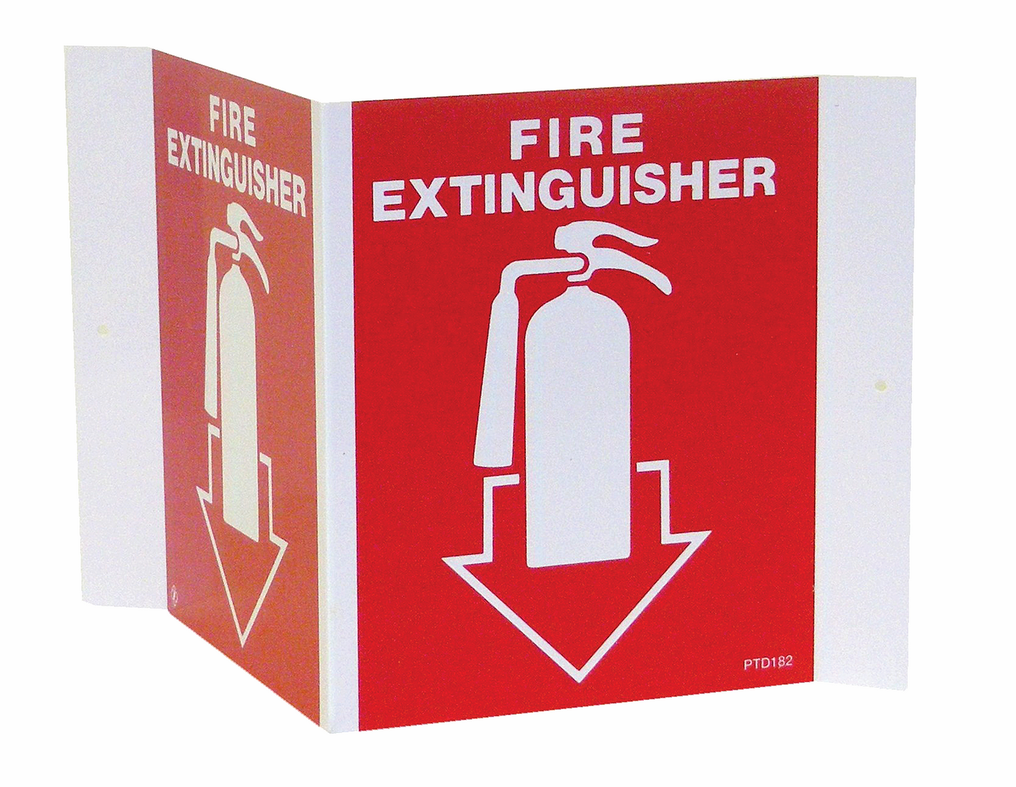 Fire Extinguisher Arrow Sign, 5" x 6", 3D Rigid Plastic