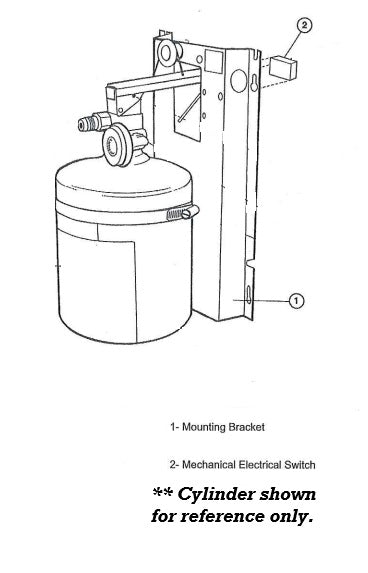 Guardian 1384 Mounting Bracket Assembly with Micro Switch