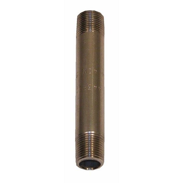 3/8" x 4" Pipe Nipple, Stainless Steel