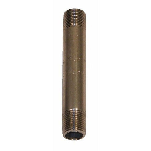 3/8" x 4" Pipe Nipple, Stainless Steel