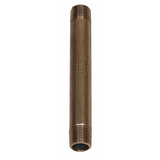 3/8" x 5" Pipe Nipple, Stainless Steel