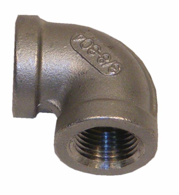 3/8" 90 Degree Elbow, Stainless Steel