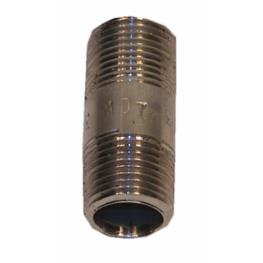 3/8" x 1 1/2" Pipe Nipple, Stainless Steel