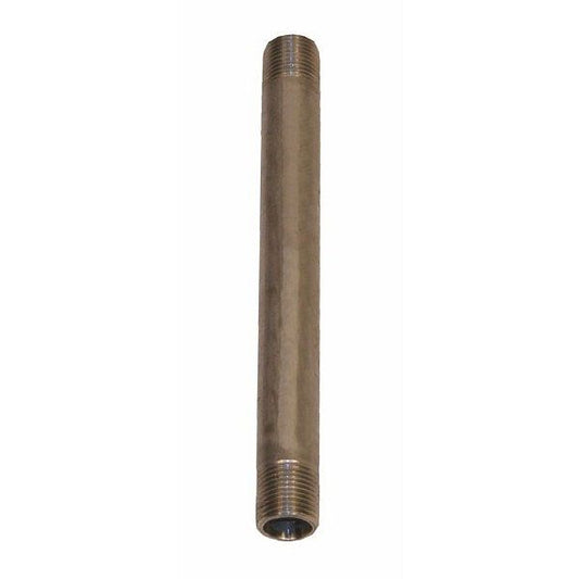 3/8" x 12" Pipe Nipple, Stainless Steel