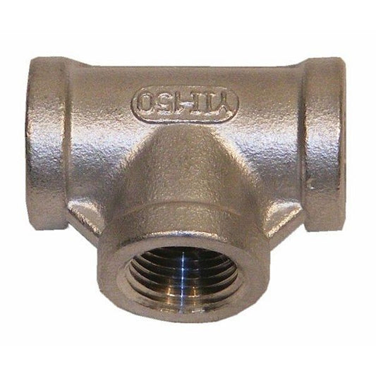 3/8" Tee, Stainless Steel