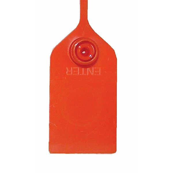 Tamper Seal, Plain, Orange, 9" (1000/PK)